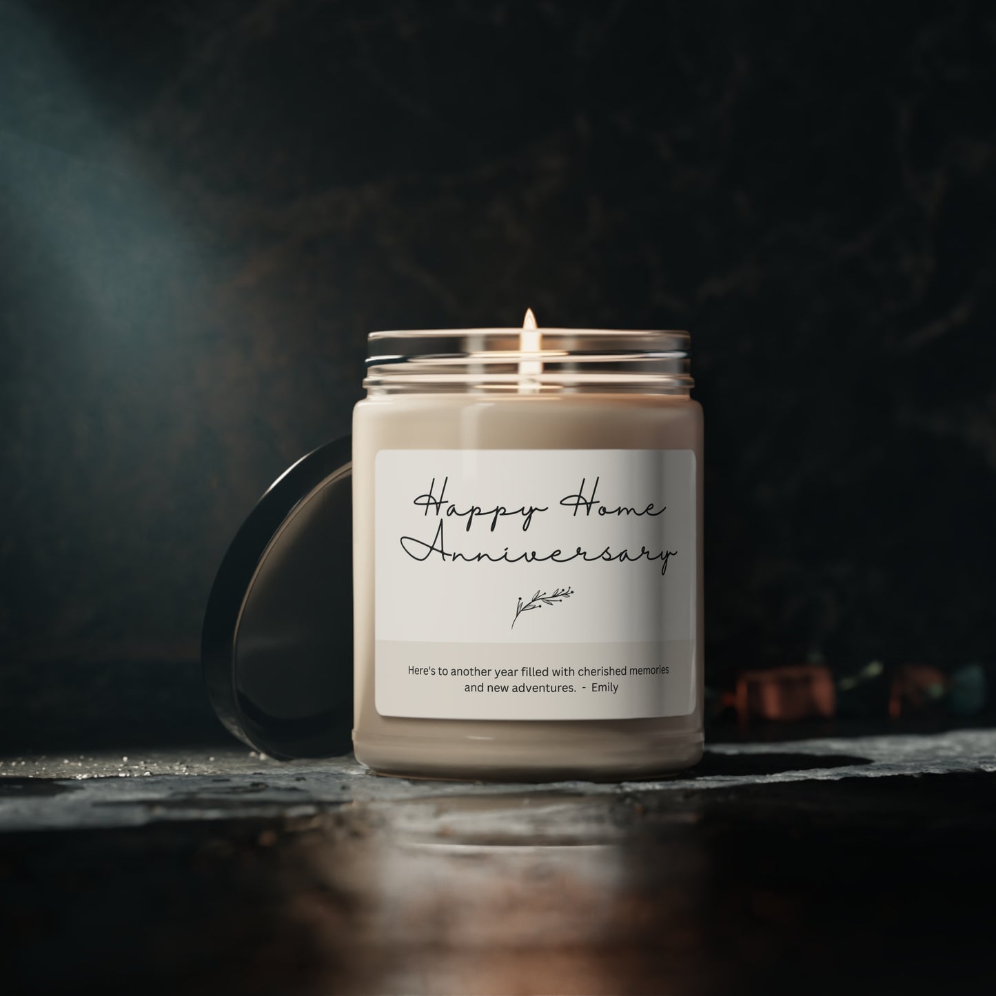 Happy Home Anniversary Candle