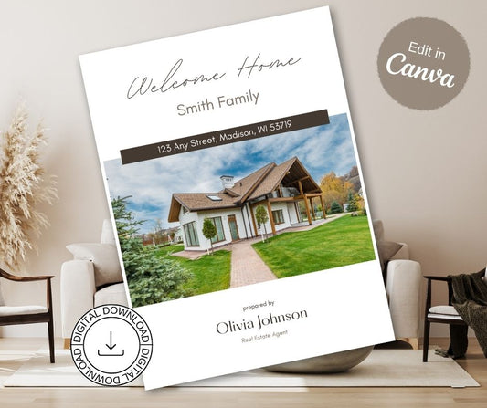Welcome Home Buyer Real Estate Closing Packet Canva Template